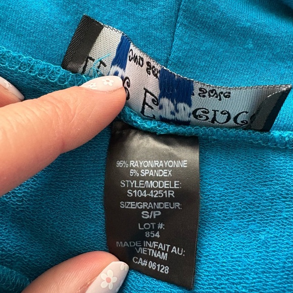 Boutique Teal Long Sleeve Button-Down Tunic Dress size Small - Picture 5 of 5